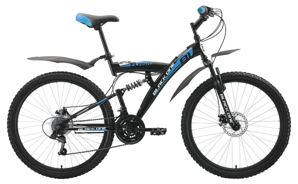 Двухподвесный велосипед 26 дюймов BLACK ONE Flash Disc (2016)