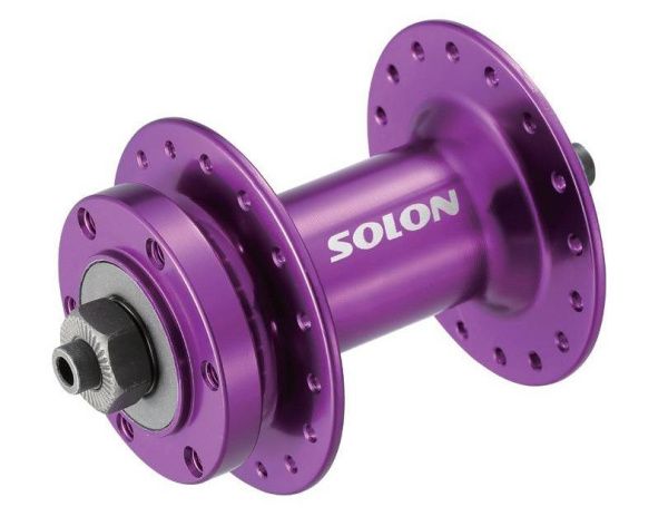 Втулка передняя Solon DH701F 36H DISC M9*100mm, эксцентрик, крепление IS6, черная