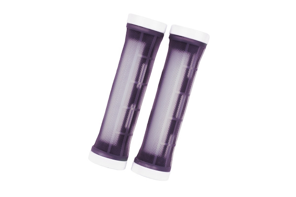 Грипсы MTB HL-G309, 130мм, с 2 грипстопами, под шестигранник, фиолетовые