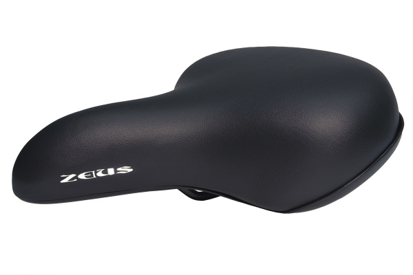 Седло ZEUS Z-9050 City Bike 245x205mm,рельсы сталь,с пружинами,черное,520гр
