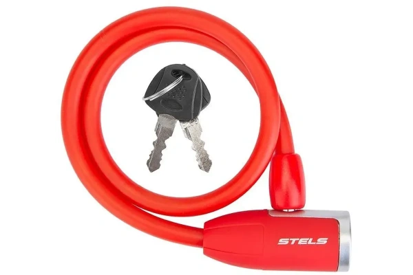 Замок противоугонный STELS 84356 10x650мм(25"), 2 ключа,трос